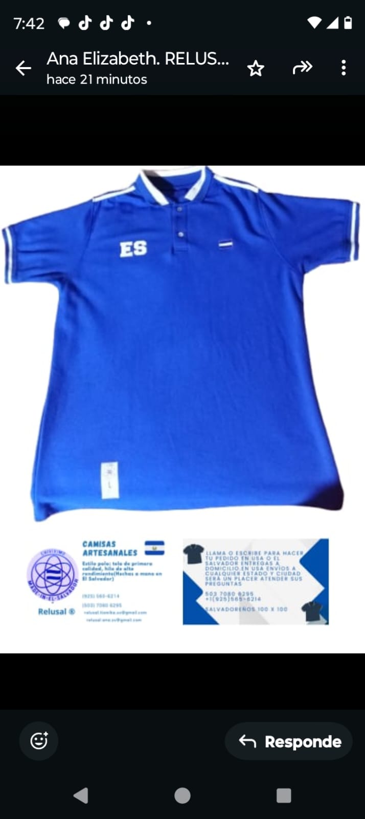 Camisa finas hechas en el salvador